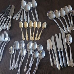 Luxury Silver and Gold Flatware Set